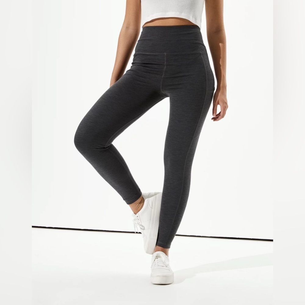 American Eagle The Everything Pocket High Rise Leggings Size XS Dark Gray